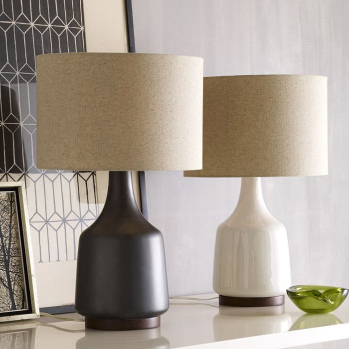 Elegant Handcrafted Ceramic Cove Table Lamp