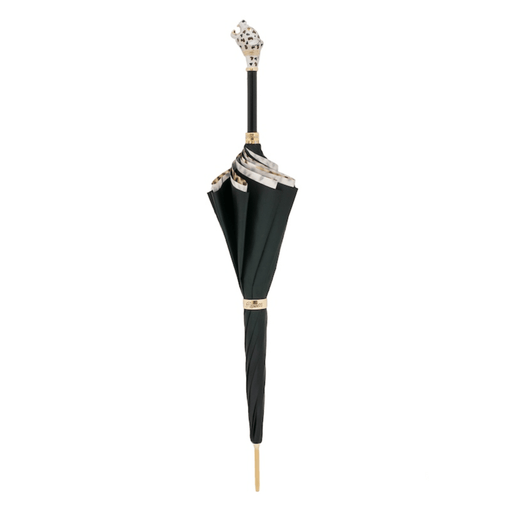 White Jaguar Black Leo Print Fashionable Umbrella