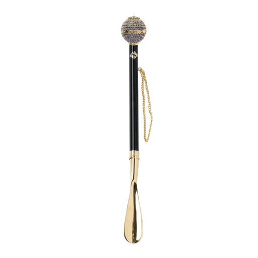 Unique Shoehorn with Sapphire Crystals, Italian Craftsmanship