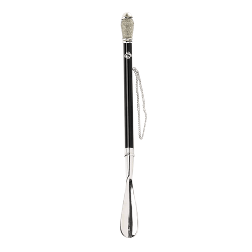 Stylish Exquisite White Crystals Handle Shoehorn