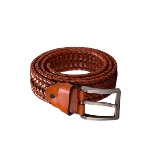 Vintage Braided Leather Belt For Men, Kacper Model