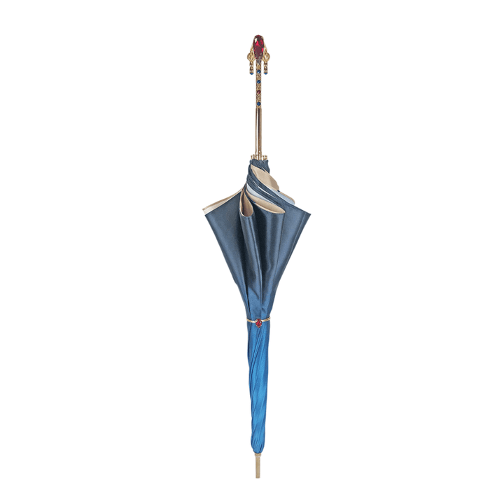 Unique Umbrella with Red Crystal Gold-plated Handle