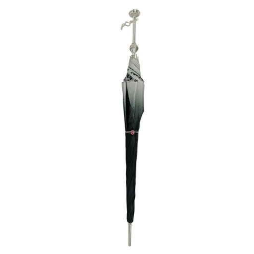 Silvered Umbrella with Anemones and Fuchsia Crystals