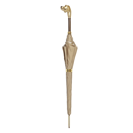 Unique Handmade Umbrella with Enamelled Dog Handle