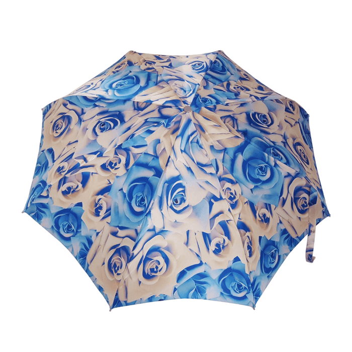 Women's Elegant Folding Umbrella with Pearl Handle