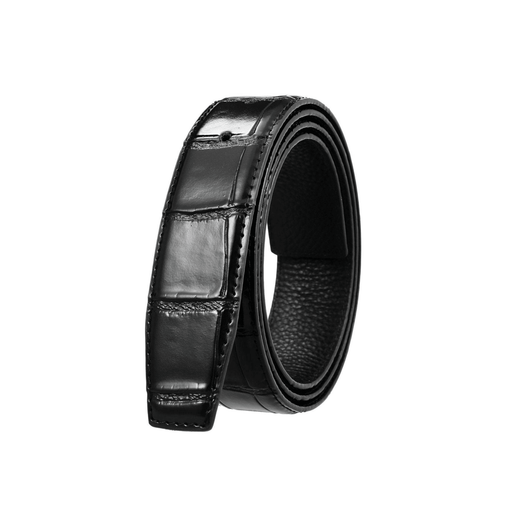 Leather Belt Strap, For Pin Buckles, Crocodile Appearance, Colia Model