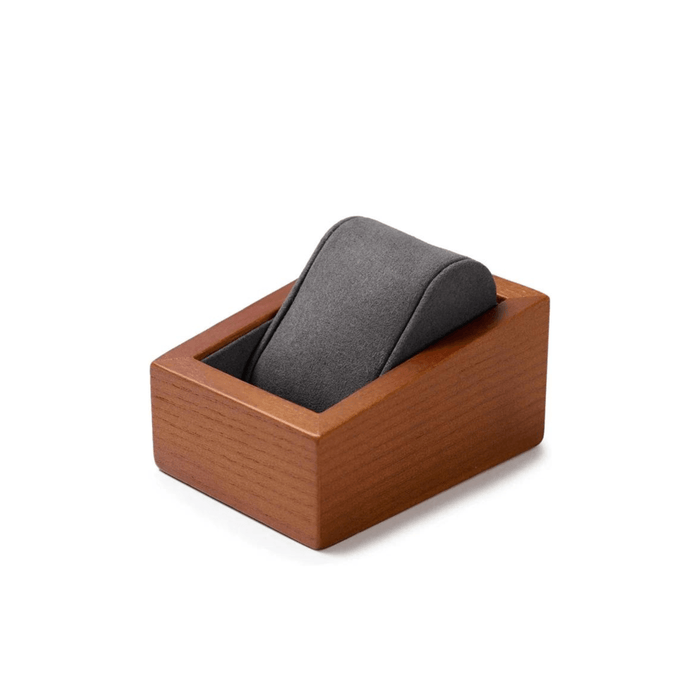Wooden Watch Stand with Gray Cushion - Ulysse