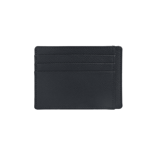 Handcrafted Elegant Black Leather Card Holder