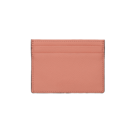 Handcrafted Chic Pink Leather Card Holder