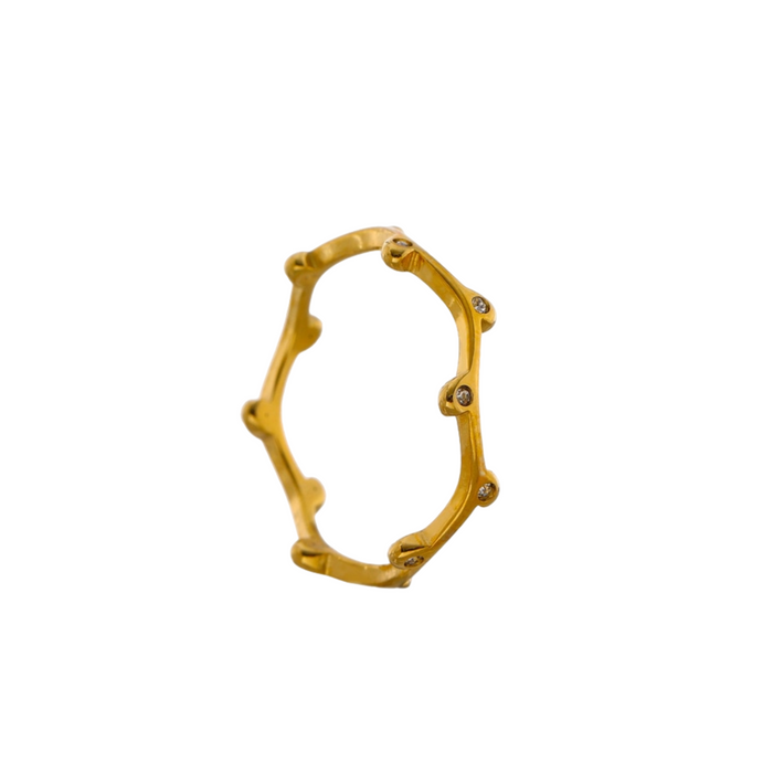 Minimalistic Stylish Golden Ring Exclusive Jewelry