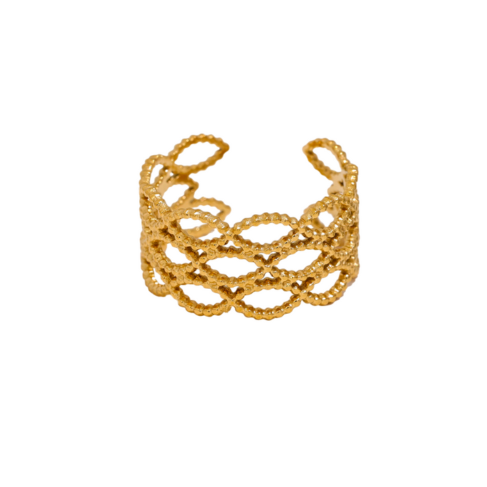 Exclusive Designer Golden Ring for Stylish Lady