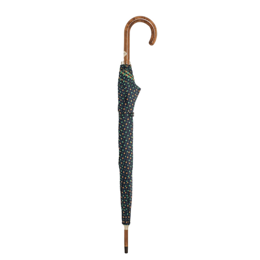 Stylish Maple Stick Umbrella with Little Flowers Canopy