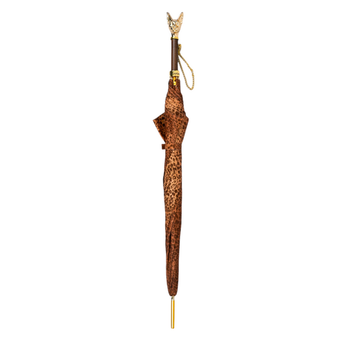 Chic Unique Umbrella with 24K Gold plated Cat Handle
