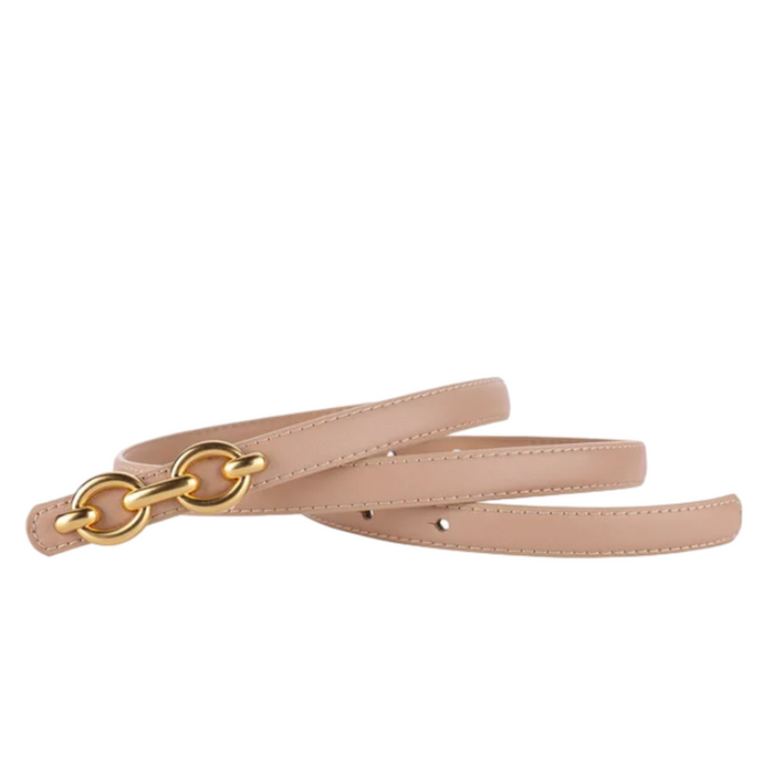 Genuine Leather Thin Strap Waist Belt for Women