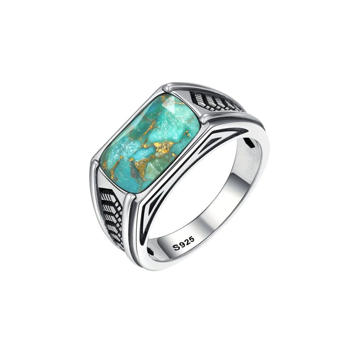 Handcrafted 925 Sterling Silver Turquoise Arrow Thumb Ring