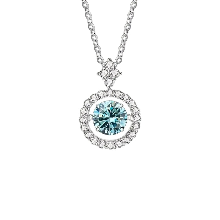 Adjustable 925 Sterling Silver Moissanite Pendant Necklace – Perfect for Women