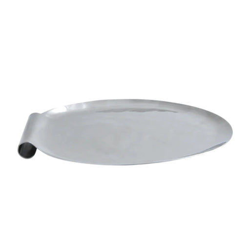 Nature-Inspired Steel Tray – Leaf Roll Design, 11-Inch