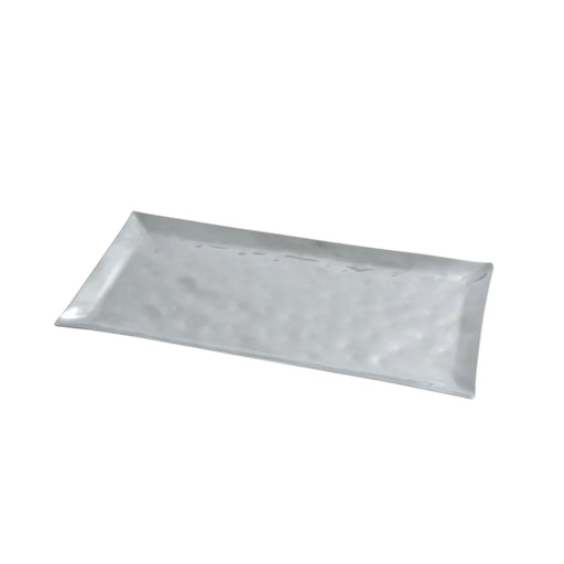 Modern Recto Tray – Polished Stainless Steel, Hammered Texture