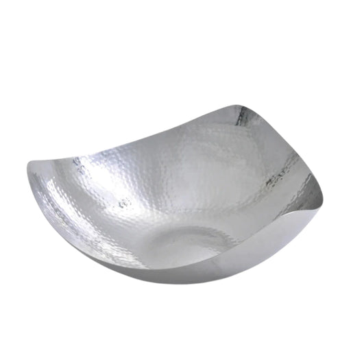 Trio Triangle Snack Bowl – Hammered Stainless Steel