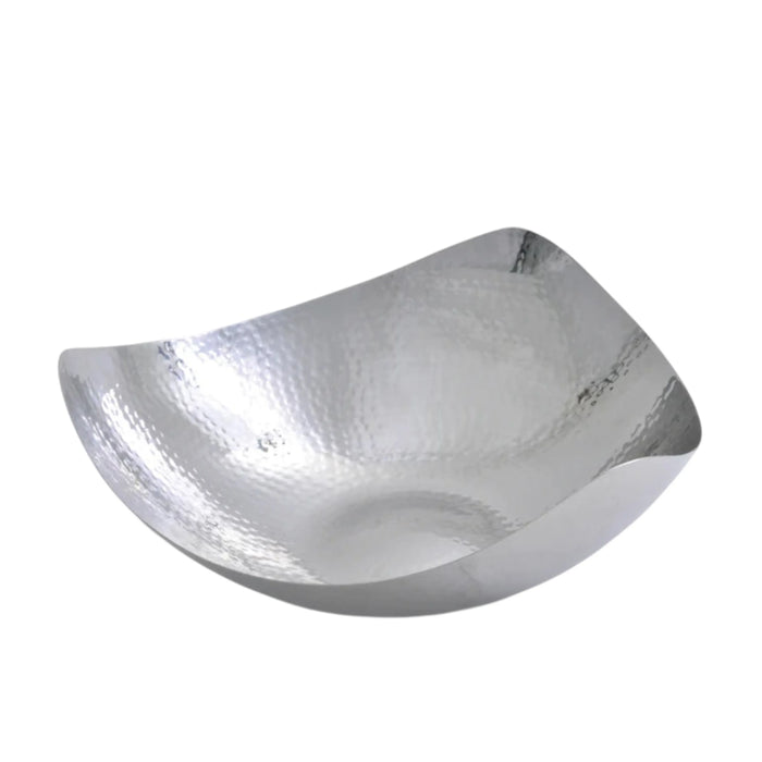 Trio Triangle Snack Bowl – Hammered Stainless Steel