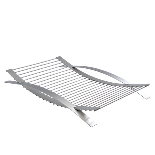 Curved Hammock-Inspired Tray – Brushed Stainless Steel