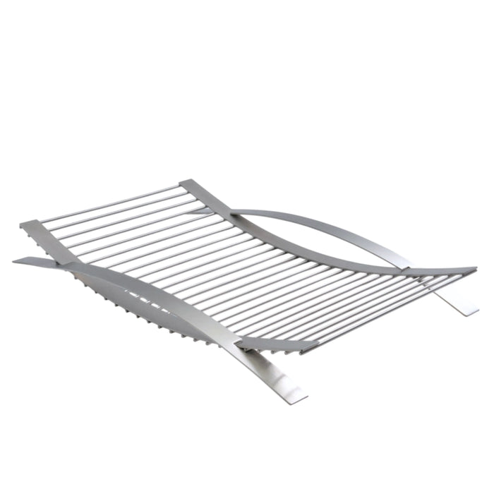 Curved Hammock-Inspired Tray – Brushed Stainless Steel