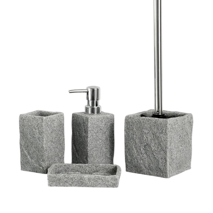 Luxury 4-Piece Bathroom Set – Soap Dispenser, Tumbler & More