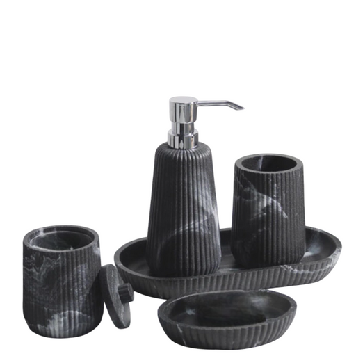 Marble Look Sandstone Bathroom Accessories Set