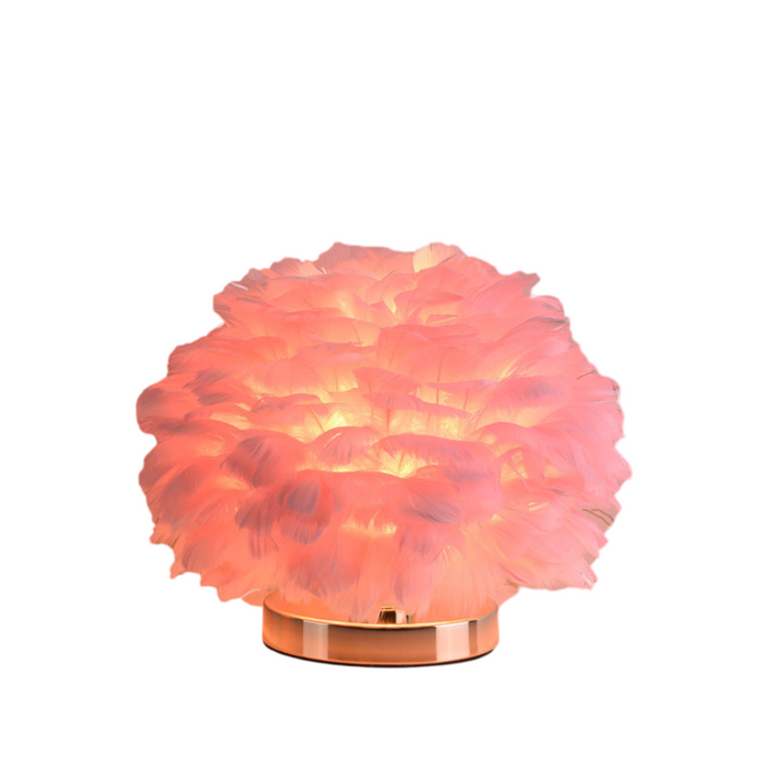 Rounded Feather Table Lamp: Soft and Elegant Lighting