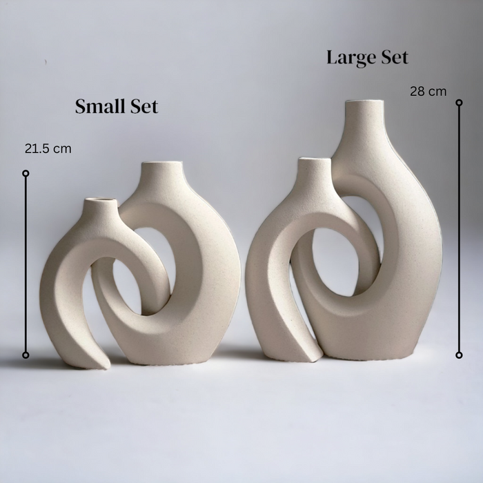 GEMELLI 2Pcs/Set Ceramic Embrace Vases