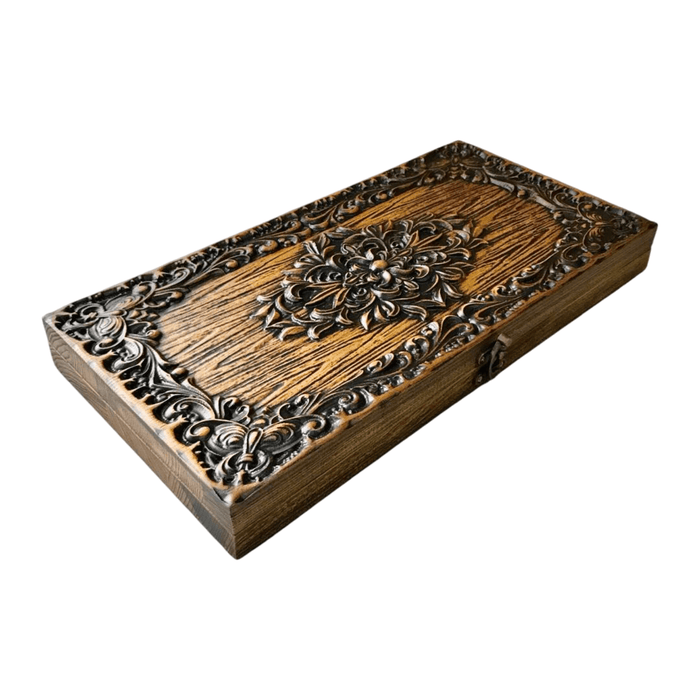 Unique Wooden Backgammon "Ornament", 46×23×3 cm