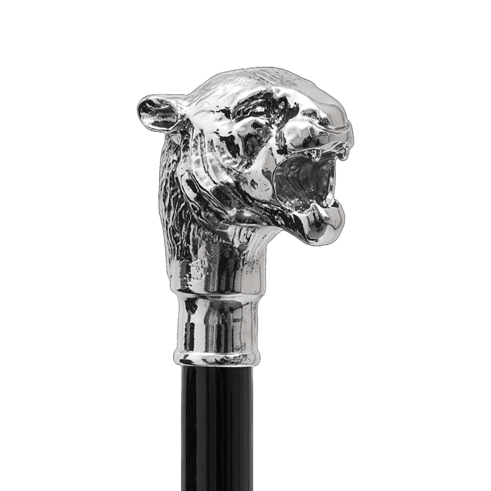 Lux Fancy Silver Tiger Walking Cane, Sophisticated