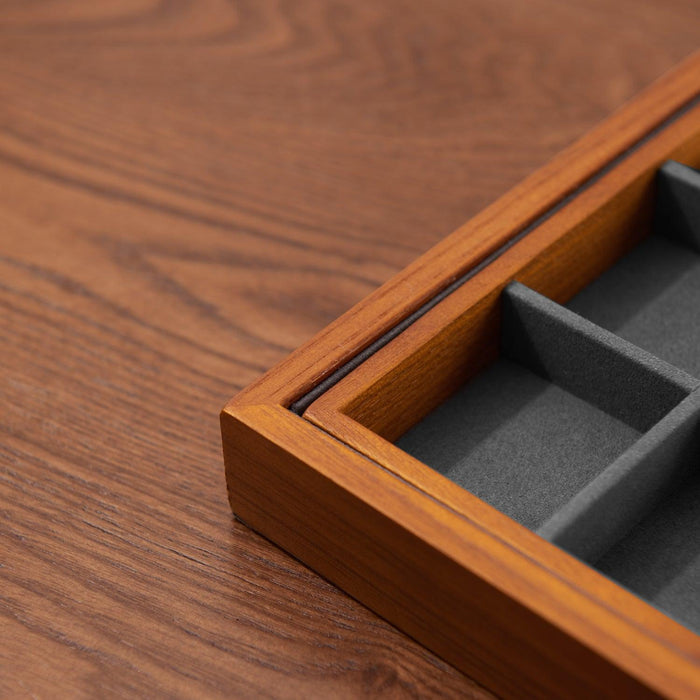 Multifunctional Activity Jewelry Set Tray Microfiber, Wood