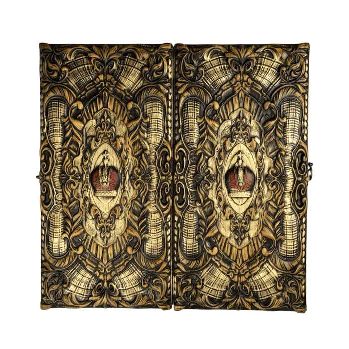 Hand-carved Wooden Backgammon "Crown", 48×23×3 cm