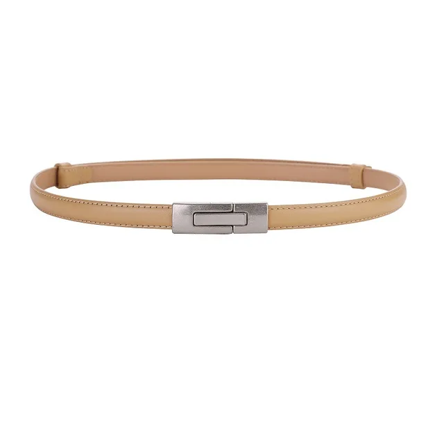 Elegant Skinny Patent Genuine Leather Slim Belt for Dress