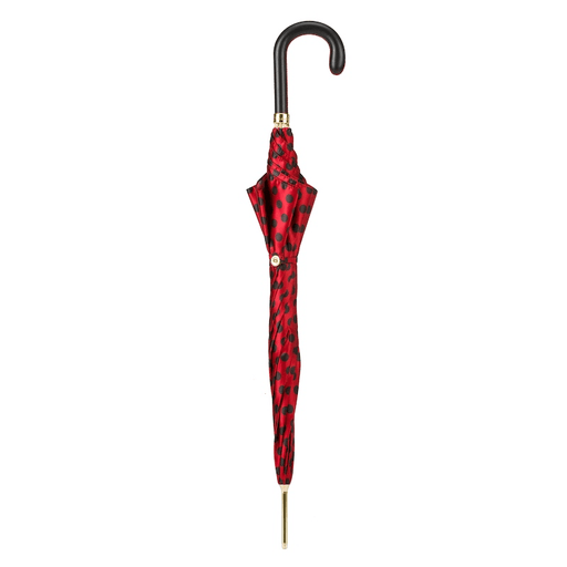 Red & Black Polka Dot Chic Designer Umbrella