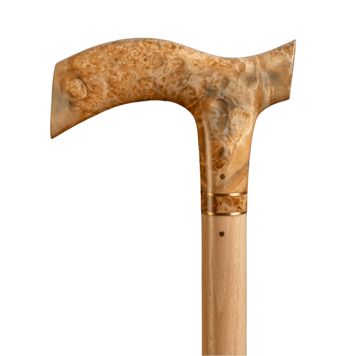 Modern Walking Cane Classic Design, Handcrafted Curly Maple