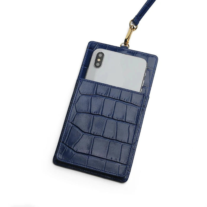 Luxury Croco Mobile Phone Bag, Purse & Wallet with Lanyard