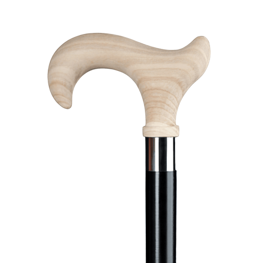 Wooden Walking Cane, Natural Derby Handle Walking Stick