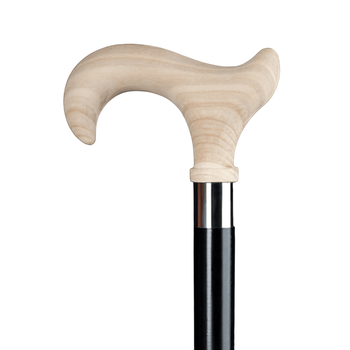 Wooden Walking Cane, Natural Derby Handle Walking Stick