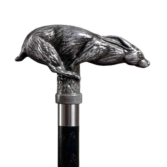 Rabbit Walking Cane, Wooden Carving Head Stick