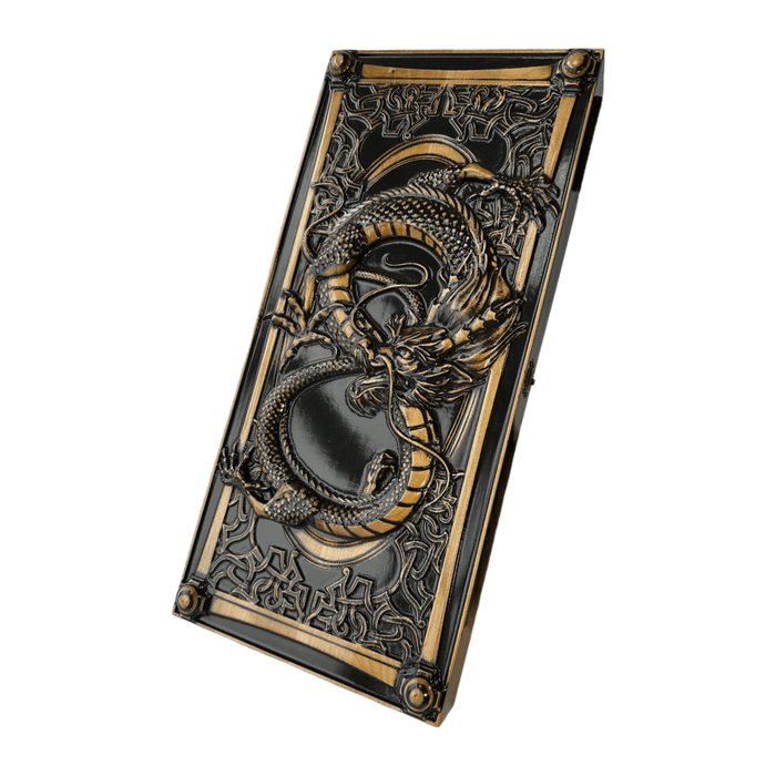 Wooden Backgammon "Dragon", Travel Backgammon Set, Limited