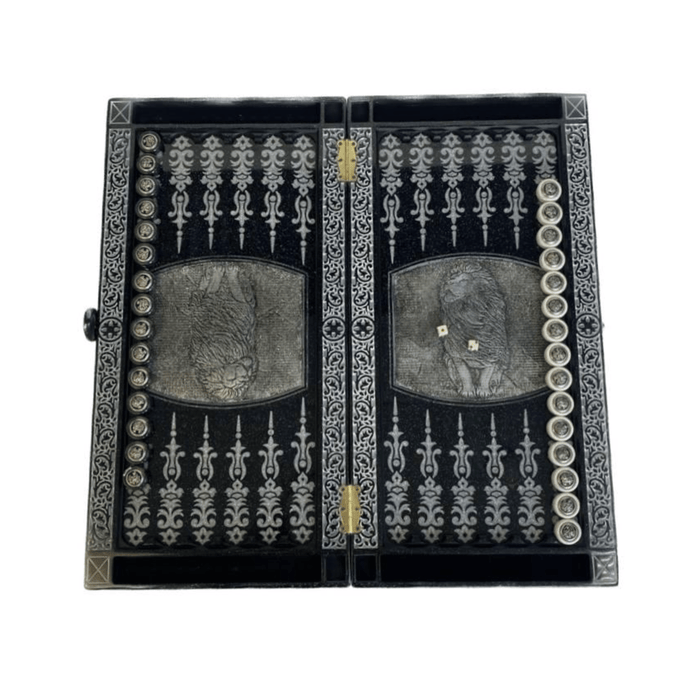 Limited Edition Luxury White and Black Acrylic Stone Chess