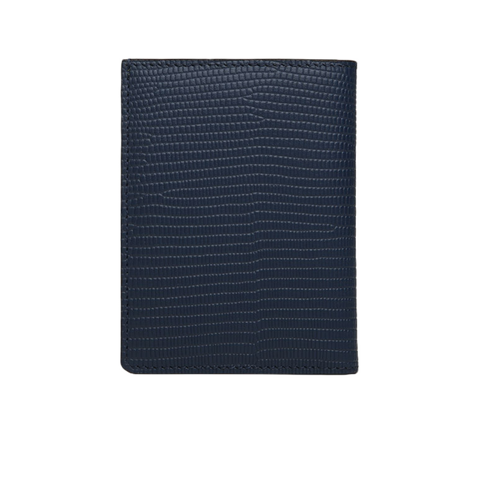 Designer Luxury Leather Mens Wallet Dark Blue