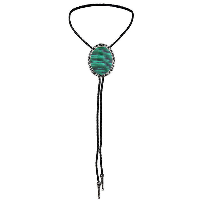 Green Malachite Bolo Necklace Navajo Bolo Tie