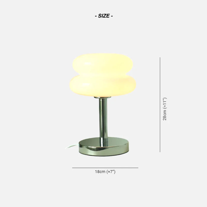 Minimalist and Elegant Nordic Round Metal and Glass Table Lamp
