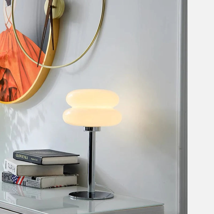 Minimalist and Elegant Nordic Round Metal and Glass Table Lamp