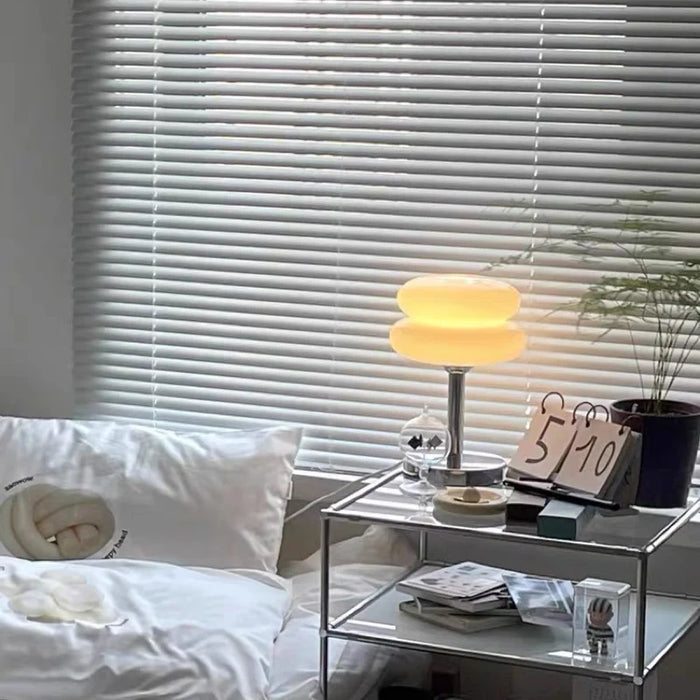 Minimalist and Elegant Nordic Round Metal and Glass Table Lamp