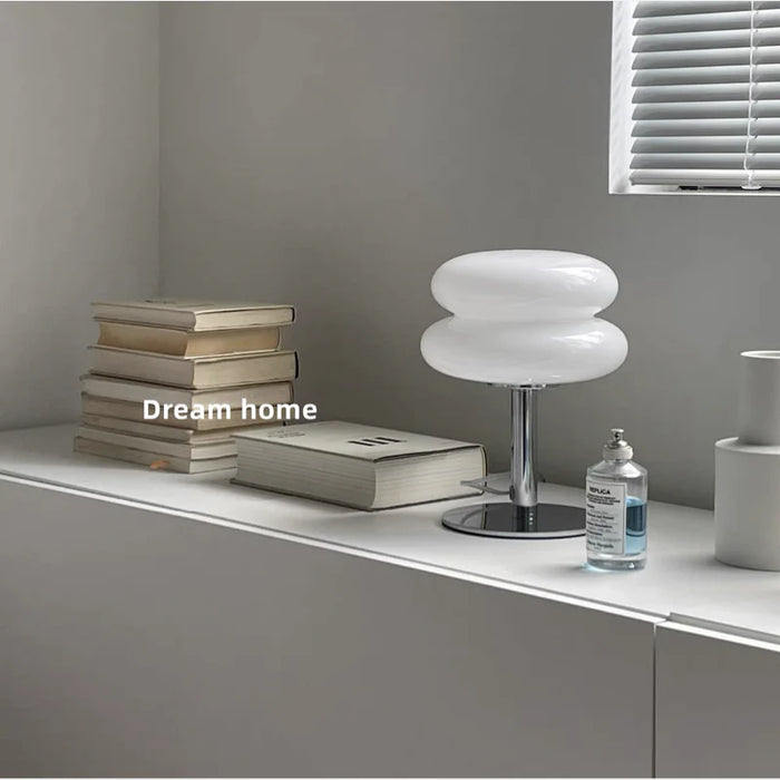 Minimalist and Elegant Nordic Round Metal and Glass Table Lamp