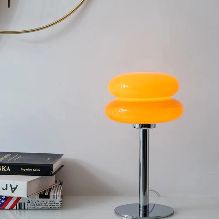 Minimalist and Elegant Nordic Round Metal and Glass Table Lamp